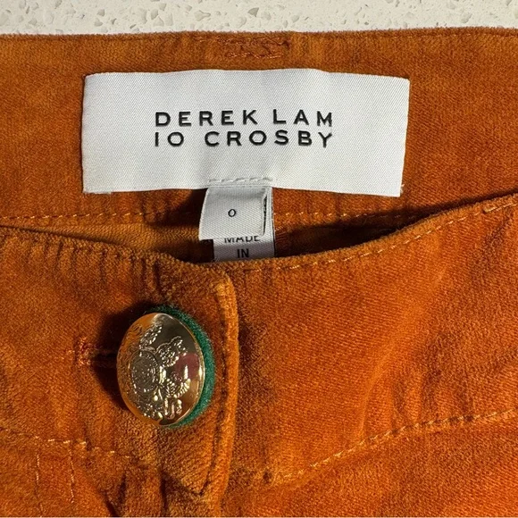 Derek Lam 10 Crosby Burnt Orange Wide Leg Cropped Pants Size 0 - Picture 5 of 7